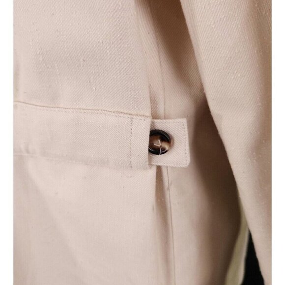 Bottega Veneta Knotted Twill Long Sleeve Polo Shirt 54 US 44 L Mens Beige NWT - Picture 6 of 10